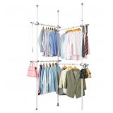Double Clothing Rack  Adjustable Racks for
