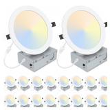 8 Inch Recessed LED Light  18 Packs Ultra Thin