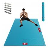 HAPBEAR Extra Large Exercise Mat 7 x5  6 x8  6