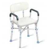 OasisSpace Shower Chair with Back 500lbs   Heavy