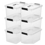 Clear Storage Latch Box 12 Quart  Plastic