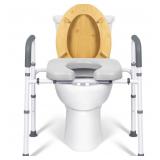 OFFSITE Raised Toilet Seat with Handles  Height