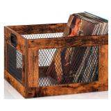 OFFSITE Vinyl Record Storage Crate Wooden Record