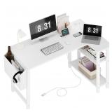 OFFSITE Lufeiya White L Shaped Computer Desk