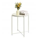 OFFSITE danpinera White End Table  Outdoor White