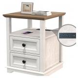 OFFSITE End Table with Fast USB C Charging