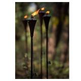 Deco Window Garden Torch Set of 4 Metal Casted