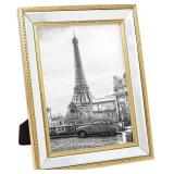 Isaac Jacobs 8x10 Gold Mirror Bead Picture Frame