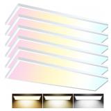 6PACK 1x4 LED Flat Panel Light Surface Mount LED