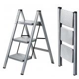 3 Step Ladder  Lightweight Folding Step Stool