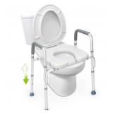 OasisSpace Raised Toilet Seat with handles
