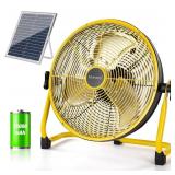 12  Rechargeable Floor Fan with 20W Solar
