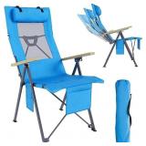 Folding Beach Chair with Hard Wood Armrest