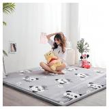 Kids Play Area Rug   1 2  Soft   Thick Coral