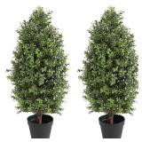 30  Tall Artificial Boxwood Topiary  2 Pcs