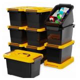 WYT Plastic Storage Bins with Lids and Latch  10