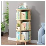 Gdrasuya10 3 Tier Rotating Bookshelf with Legs