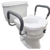 Carex E Z Lock Raised Toilet Seat With Handles