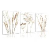 YFvrPt Framed Botanical Wall Art Set of 3 Boho