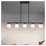5 Lights Modern Globe Linear Pendant Lighting