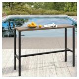 VICLLAX Patio Bar Table Rectangle Outdoor Bar