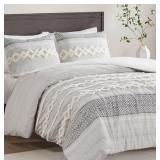 Hyde Lane Queen Textured Duvet Cover Asha  Boho