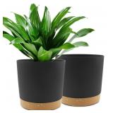 QCQHDU Plant Pots Set of 2 Pack 10 inch Planters