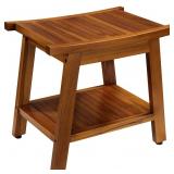 TEAKMAMA 21 Inch Teak Shower Bench with Storage