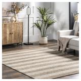 nuLOOM Alisia Flatweave Striped Jute Area Rug
