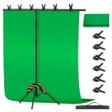 Green Screen Backdrop Kit 6 5X5ft Portable