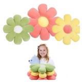 Getmo Resin 3pcs Flower Pillow Floor Cushion