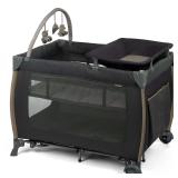 Monbebe Play Yard with Full Size Rocking Bassinet
