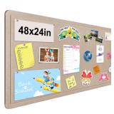 Large Bulletin Board  48x24 Inches Cork Board