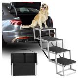 Dog Stairs for Large Dogs   4 Step Foldable Dog