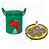 Foldable Toy Storage Basket with Play Mat