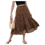 SimpleFun Women s Long Skirts Boho Floral Elastic