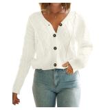 MEROKEETY Women s Long Sleeve Open Front Cable