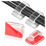 Adhesive Cable Clips Clear  45 PCS  Small