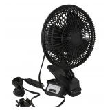 Auto Drive Black 12 Volt 6  Car Clip on or Dash
