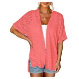 MEROKEETY Womens 2024 Summer Lightweight Cardigan