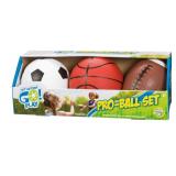 Toysmith Get Outside GO  Pro Ball Set  Pack of 3