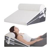 GOHOME Bed Wedge Pillow with Cooling Memory Foam