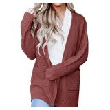 MEROKEETY Womens 2024 Long Sleeve Waffle Knit