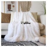 Tuddrom Decorative Extra Soft Faux Fur Blanket