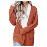 MEROKEETY Womens 2024 Long Sleeve Waffle Knit