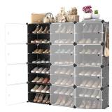 Portable Shoe Rack Organizer with Door  48 Pairs