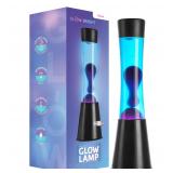 15 43  Cylinder Glow Lamp with Black Base  Blue