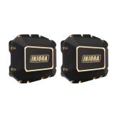 INJORA Front and Rear Axle Diff Cover Black
