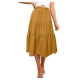 MEROKEETY Women s Boho Leopard Print Skirt