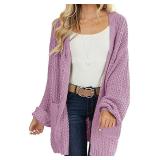 MEROKEETY Women s 2024 Fall Open Front Chunky